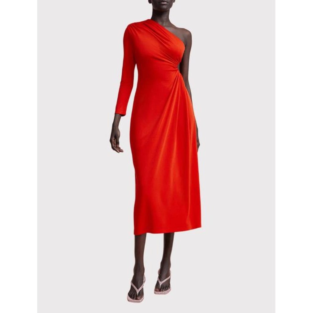 Acler Women's Stanmore One Shoulder Dress Size 2 In Scarlet